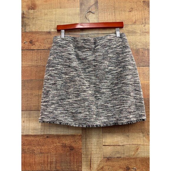 Loft Womens Tweed Skirt Size M Gray & Black - Picture 2 of 8
